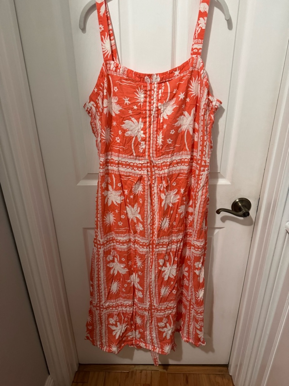 Sonoma Orange & White Tropical Maxi Sundress